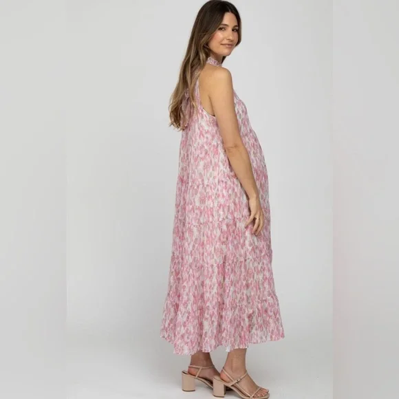 white christmas dresses Willow Watercolor Floral Maxi Dress S main image 1